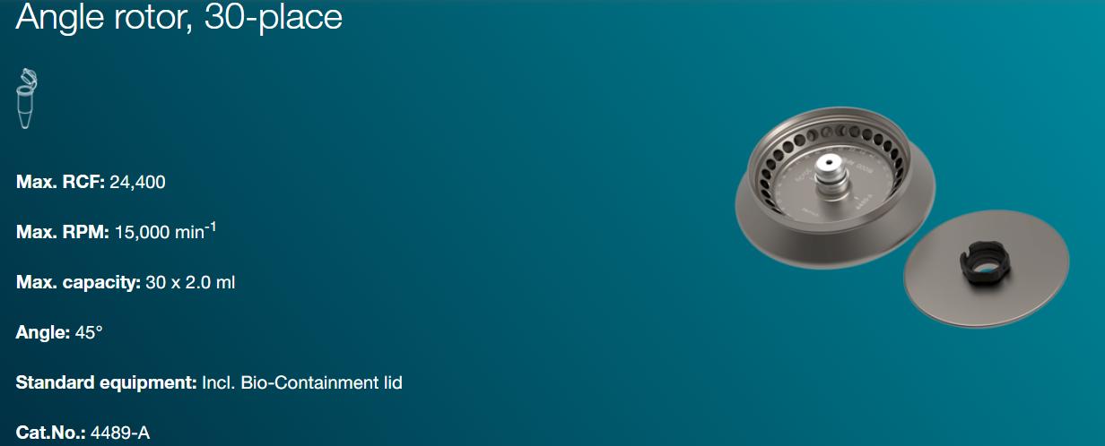 Rotor góc Cat. No. 4489-A cho máy ly tâm ROTANTA 460R