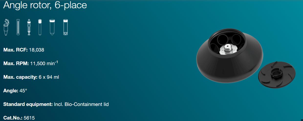 Rotor góc Cat. No. 5615 cho máy ly tâm ROTANTA 460R