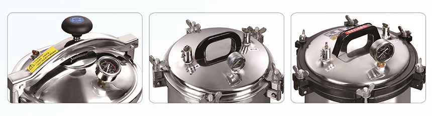 C&aacute;c kiểu nắp nồi hấp tiệt tr&ugrave;ng YX-18HDD h&atilde;ng Jibimed sản xuất.