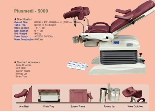 B&agrave;n kh&aacute;m sản phụ khoa cao cấp H&agrave;n Quốc Plusmedi-5000 h&atilde;ng Person Medical