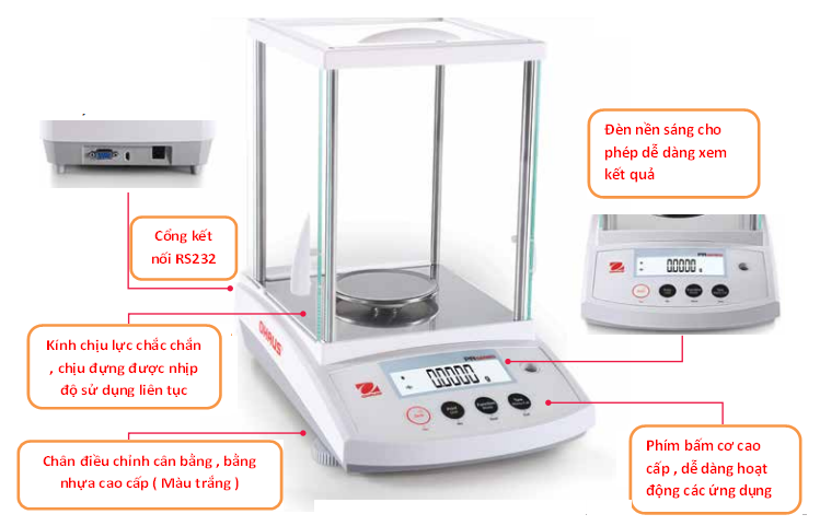 Cân phân tích điện tử Ohaus PR224/E
