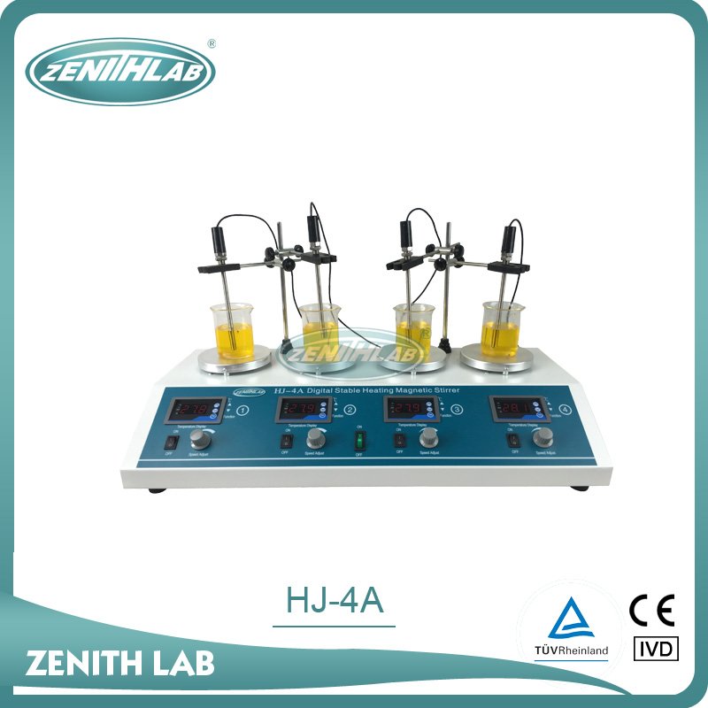Máy khuấy từ gia nhiệt hiển thị sô 4 vị trí, HJ-4A